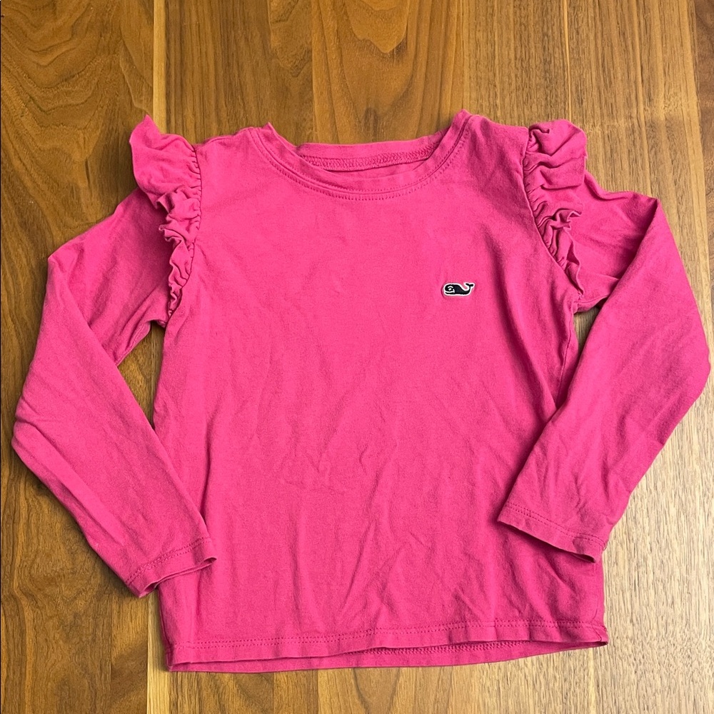 Vineyard Vines Pink Long Sleeve Kids Tee